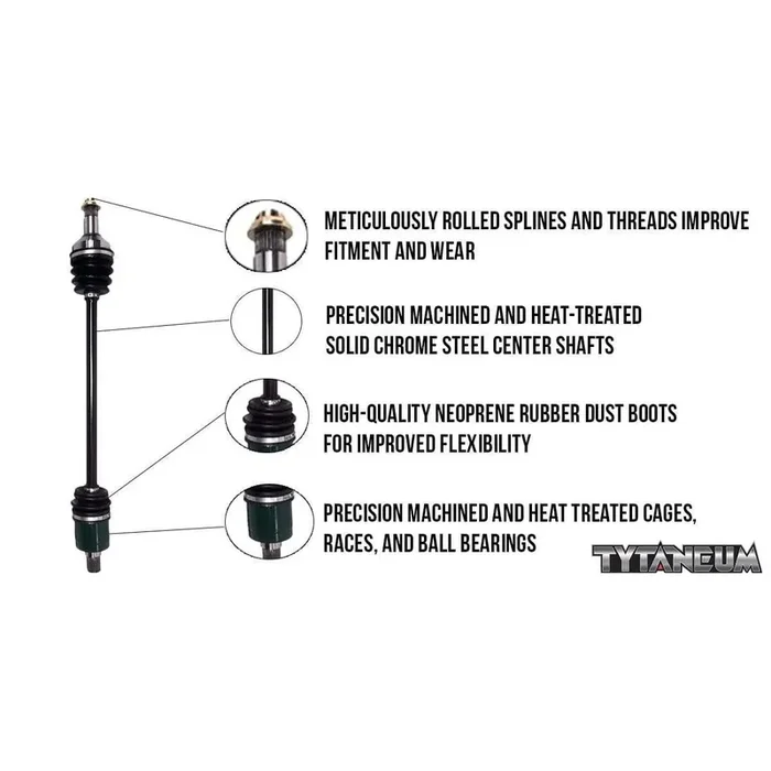 Tytaneum OE Style Front/Rear CV Axle Set For 2013-2015 Can-Am Maverick 1000R