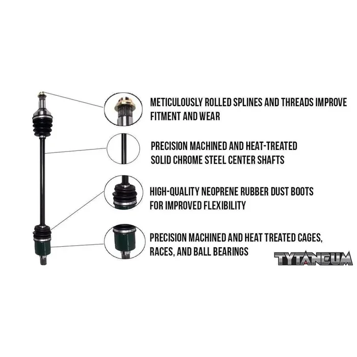Tytaneum OE Style Front/Rear CV Axle Set For 2014 Arctic Cat TRV 500