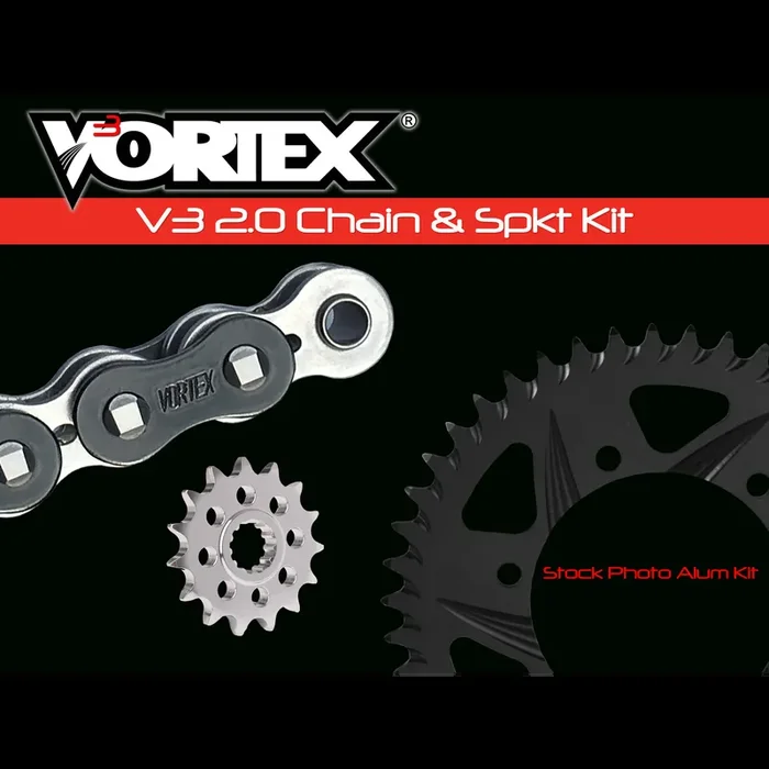 Vortex Black GFRA 520SX3-114 Chain and Sprocket Kit 15-43 Tooth – CK6454