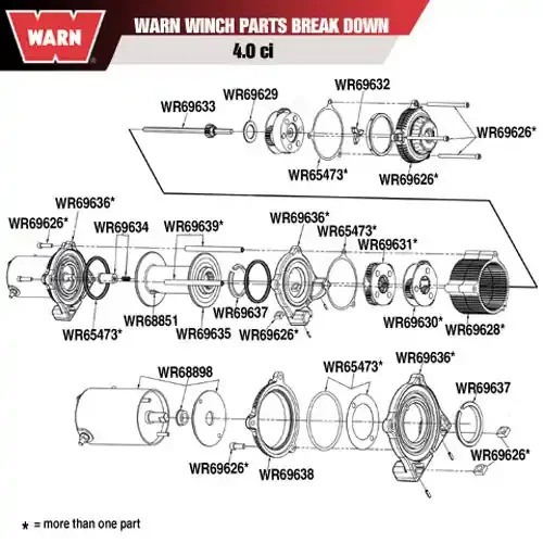 WARN 69639 Winch Tie Rod – 40ci