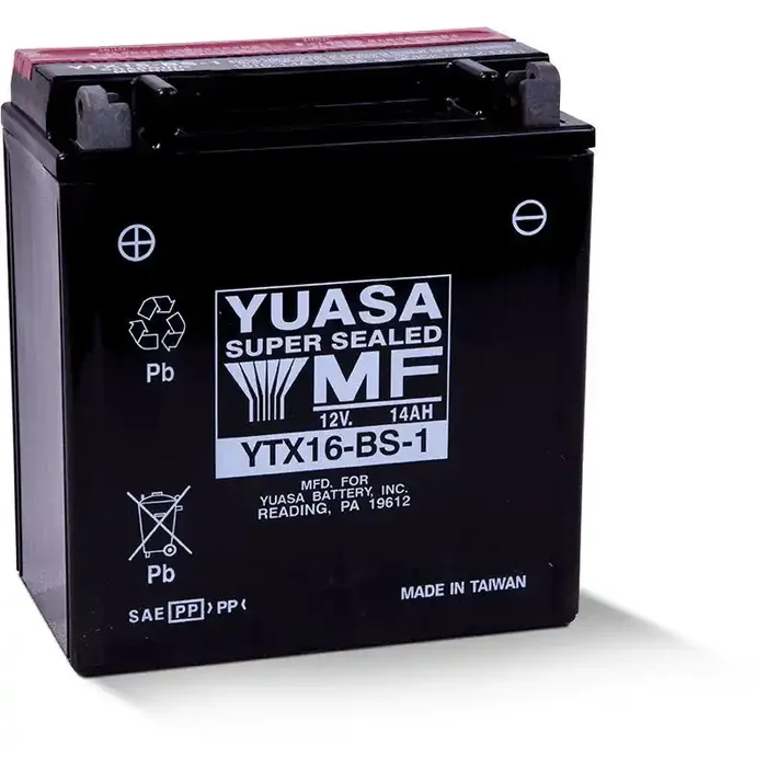 Yuasa Maintenance Free YTX16BS1 12 Volt Battery YUAM32X61